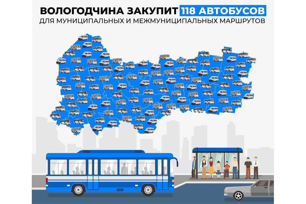 Парк общественного транспорта для пригородных и внутрирайонных перевозок обновят на Вологодчине.