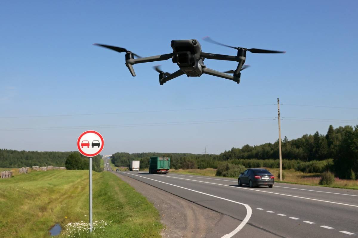 За безопасностью на дорогах Вологодской области проследят при помощи дрона.